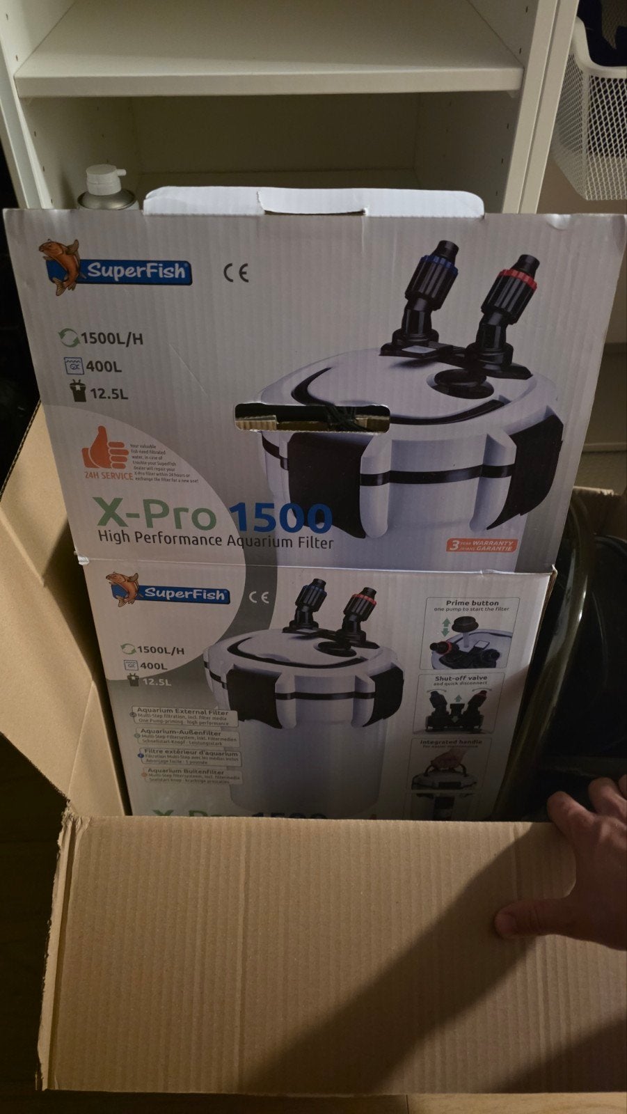 2 Aquarium pompen, elk 400L, X-Pro 1500, Inclusief slangen, Nieuw, Ophalen of Verzenden, Superfish