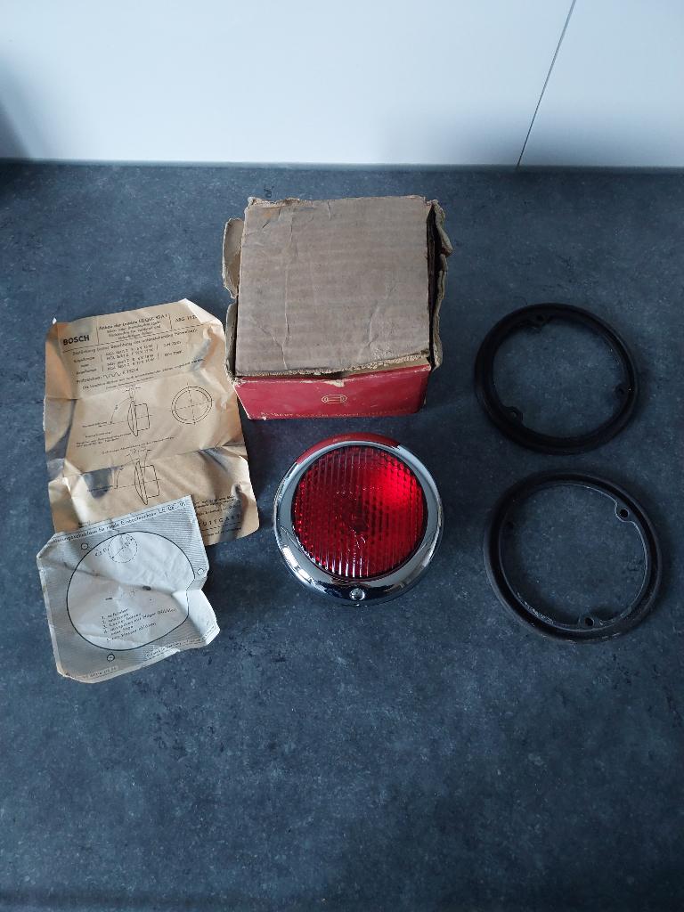 NOS Bosch Script Mistachterlicht Remlicht Oldtimer, Auto-onderdelen, Overige Auto-onderdelen, Mercedes-Benz, Oldtimer onderdelen