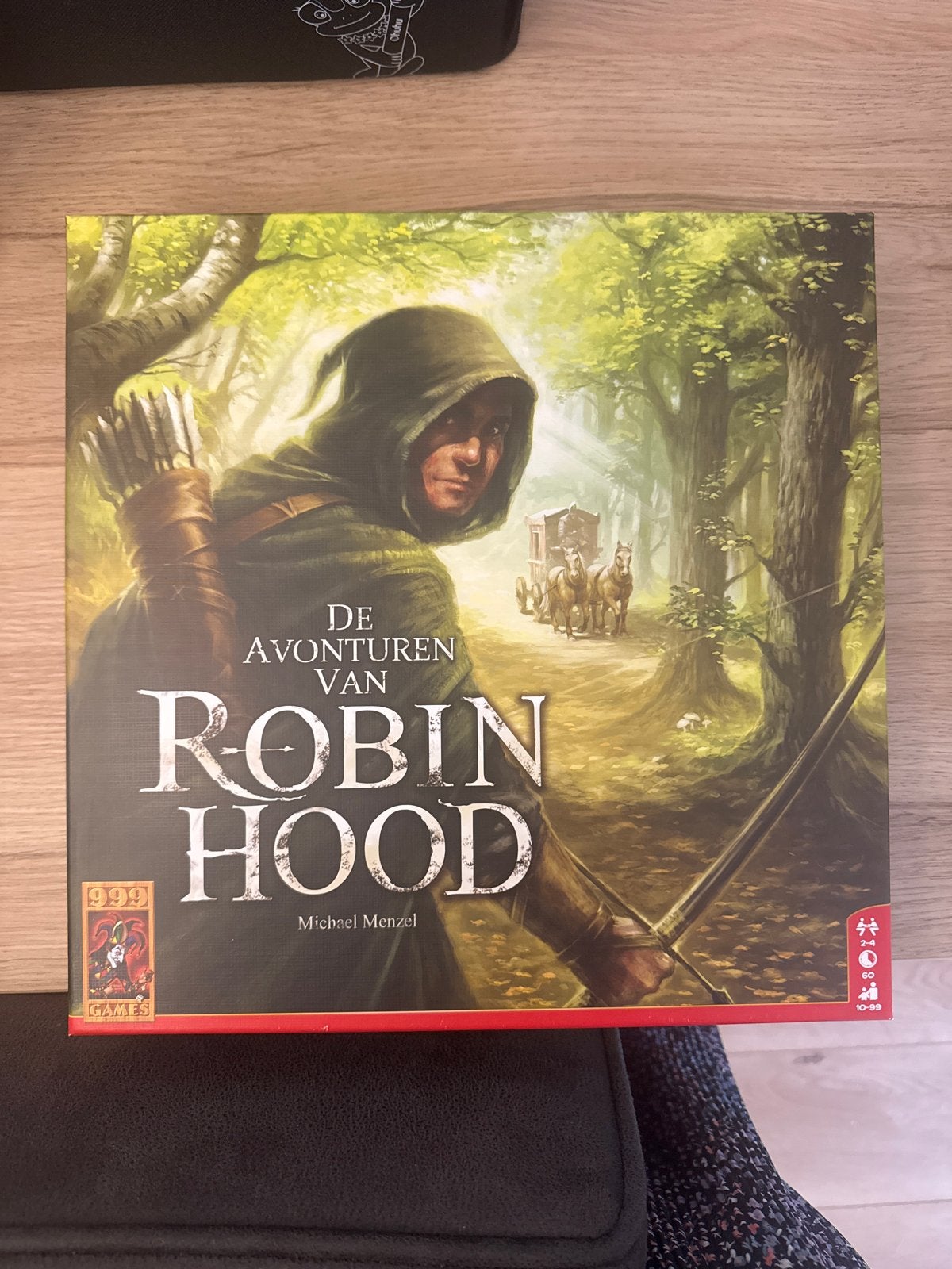 De Avonturen van Robin Hood Bordspel - 999 Games, Hobby en Vrije tijd, Drie of vier spelers, Ophalen of Verzenden, Zo goed als nieuw