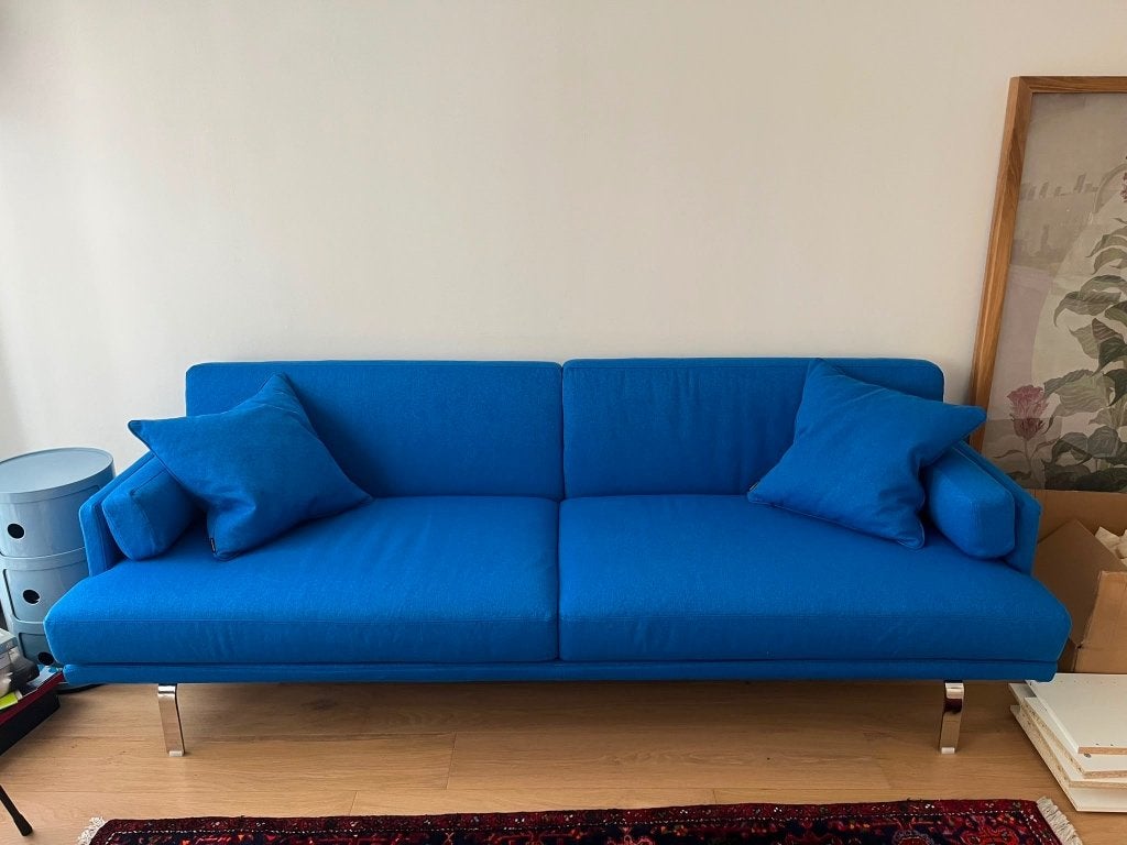 Sofa Company Ernest 3-Zits Hoes en kussens mark cobalt blue., Ophalen of Verzenden, Nieuw, 75 tot 100 cm
