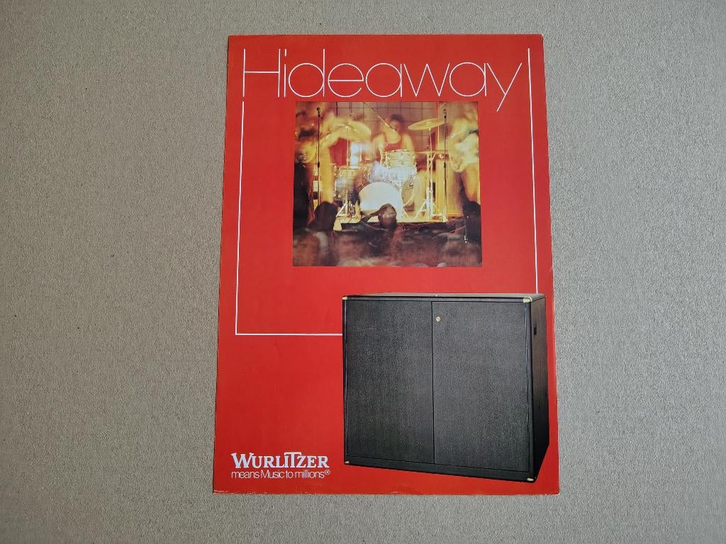 Flyer: Wurlitzer Hideaway (1981) jukebox, Verzenden, Gebruikt, 1950 tot 1960, Seeburg