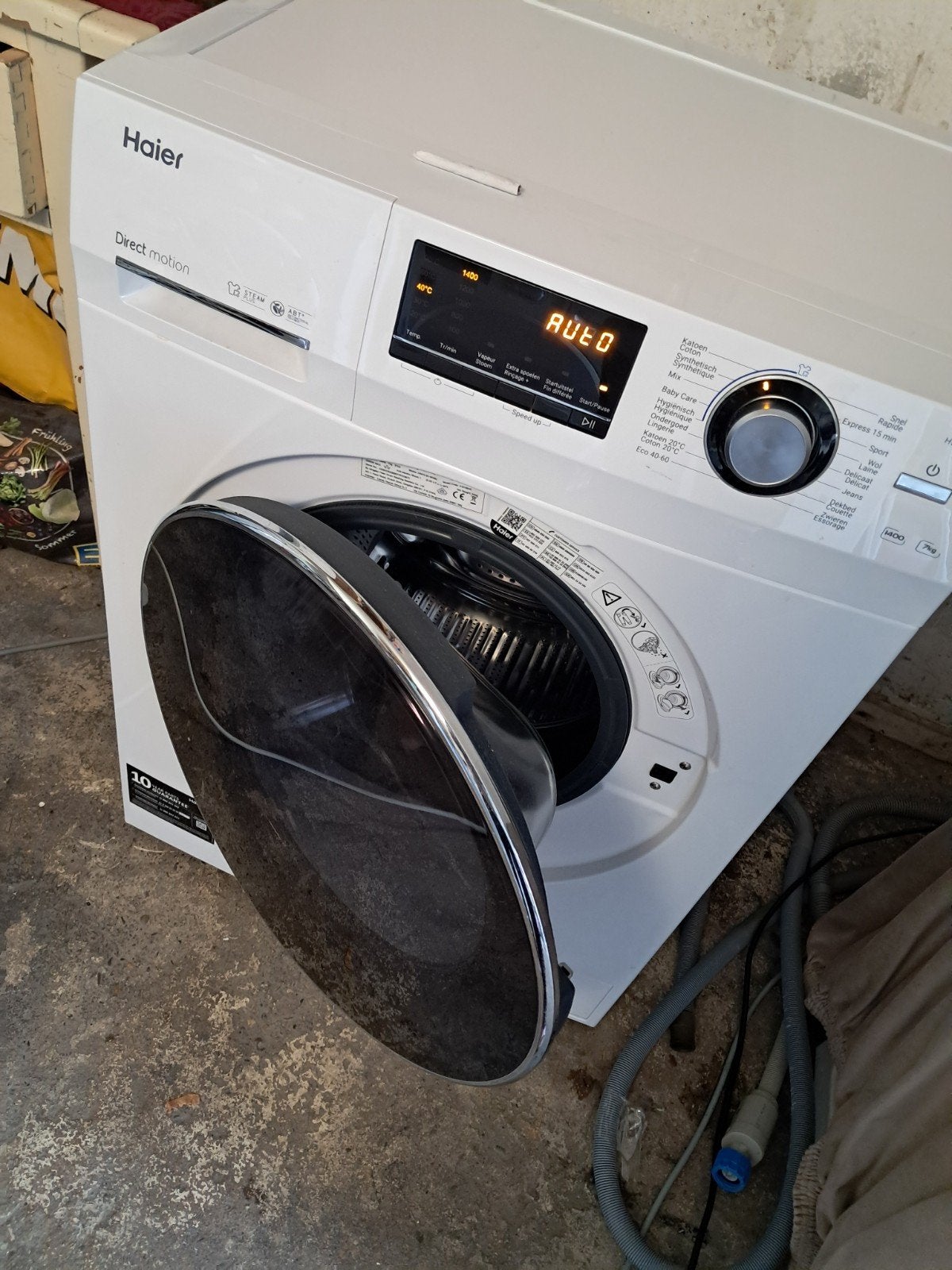 Haier HW70-B14636N Wasmachine - Energieklasse A, Ophalen, Zo goed als nieuw, 85 tot 90 cm, 1200 tot 1600 toeren