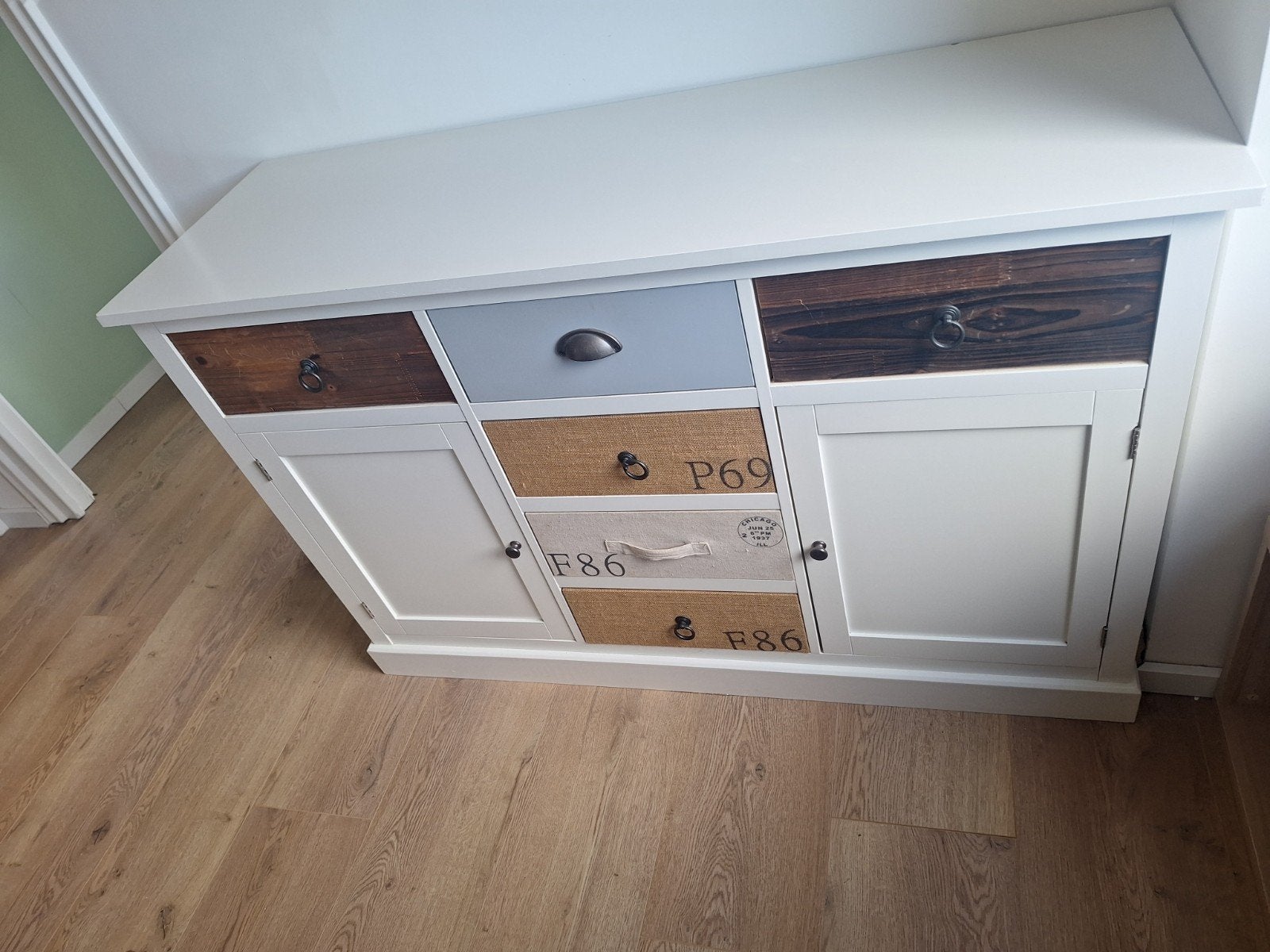 Dressoir met lades en deuren - Landelijke stijl, Huis en Inrichting, Gebruikt, Ophalen of Verzenden, 25 tot 50 cm, Met lade(s)