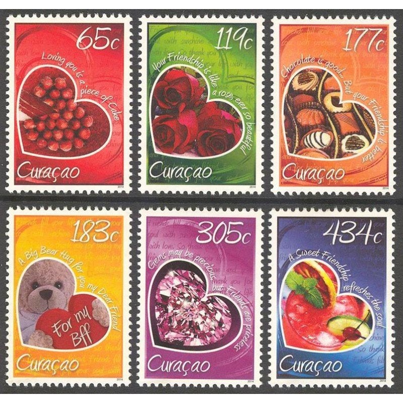 Curacao 198/03 postfris Valentijn 2014, Ophalen of Verzenden, Postfris