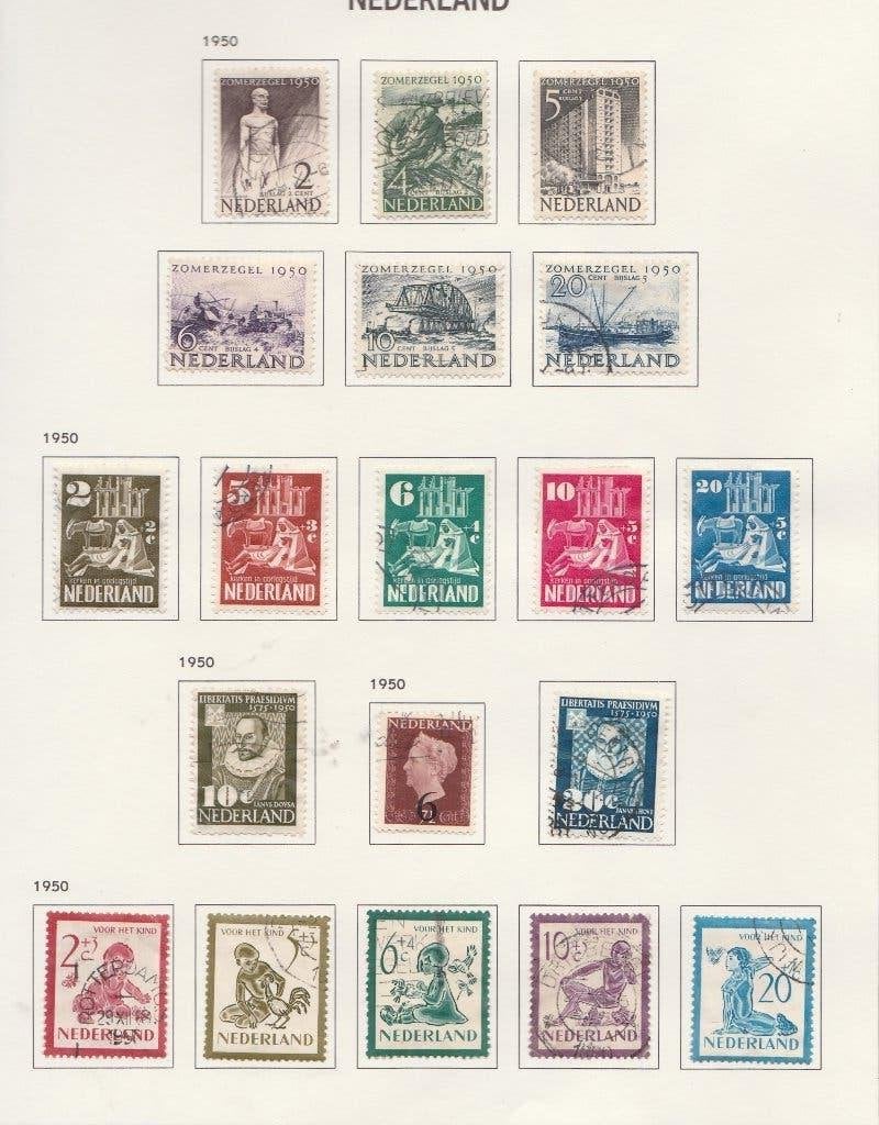 no 45 Nedrland 4 serie;s, Ophalen of Verzenden, Gestempeld