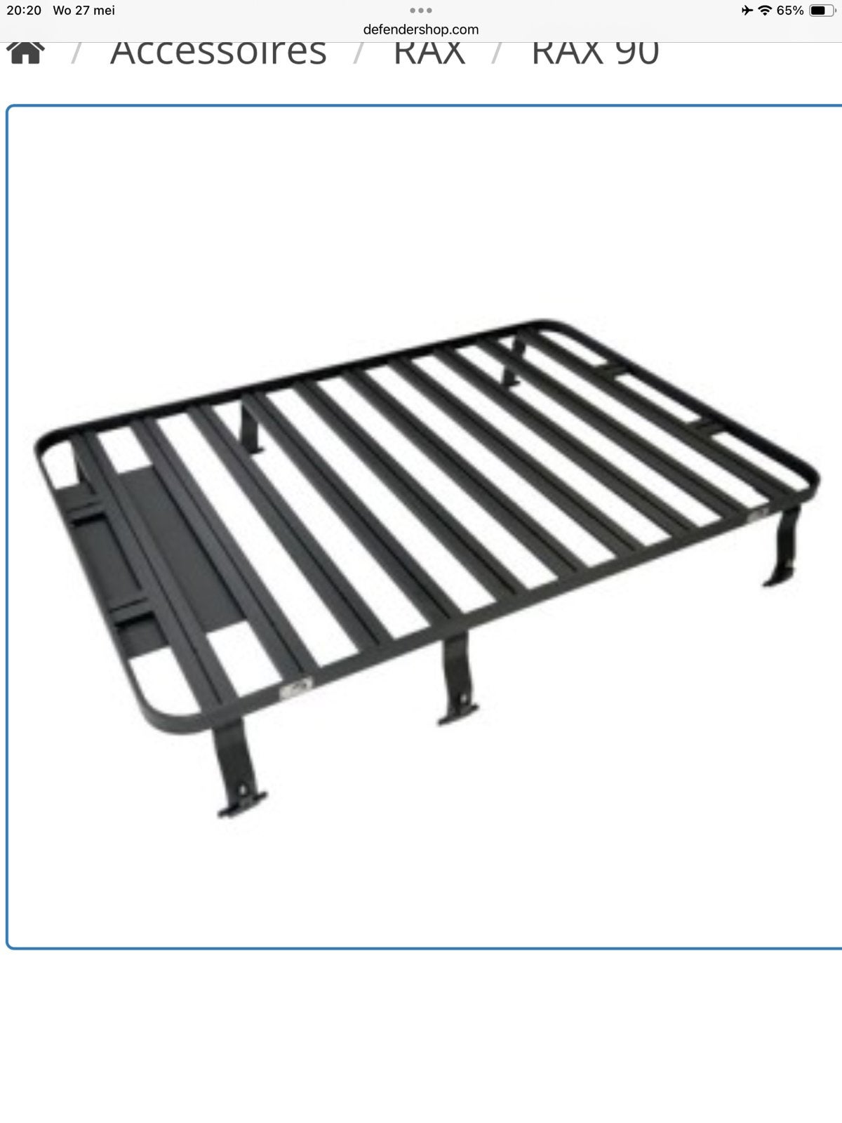 Flatdog Rax roofrack Land Rover Defender 90, Ophalen, Gebruikt
