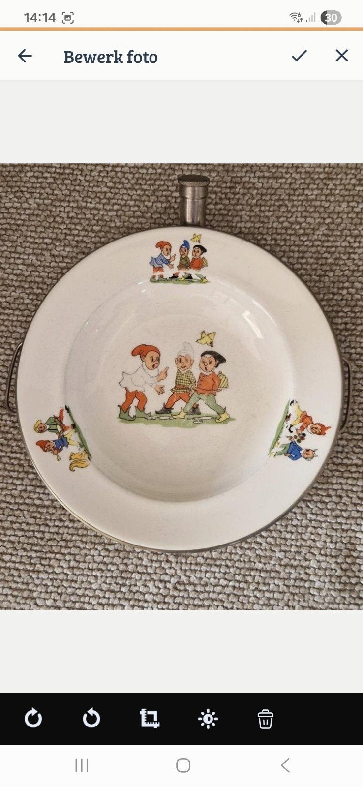 Vintage warmhoudbordje Benraad, Ophalen, Gebruikt