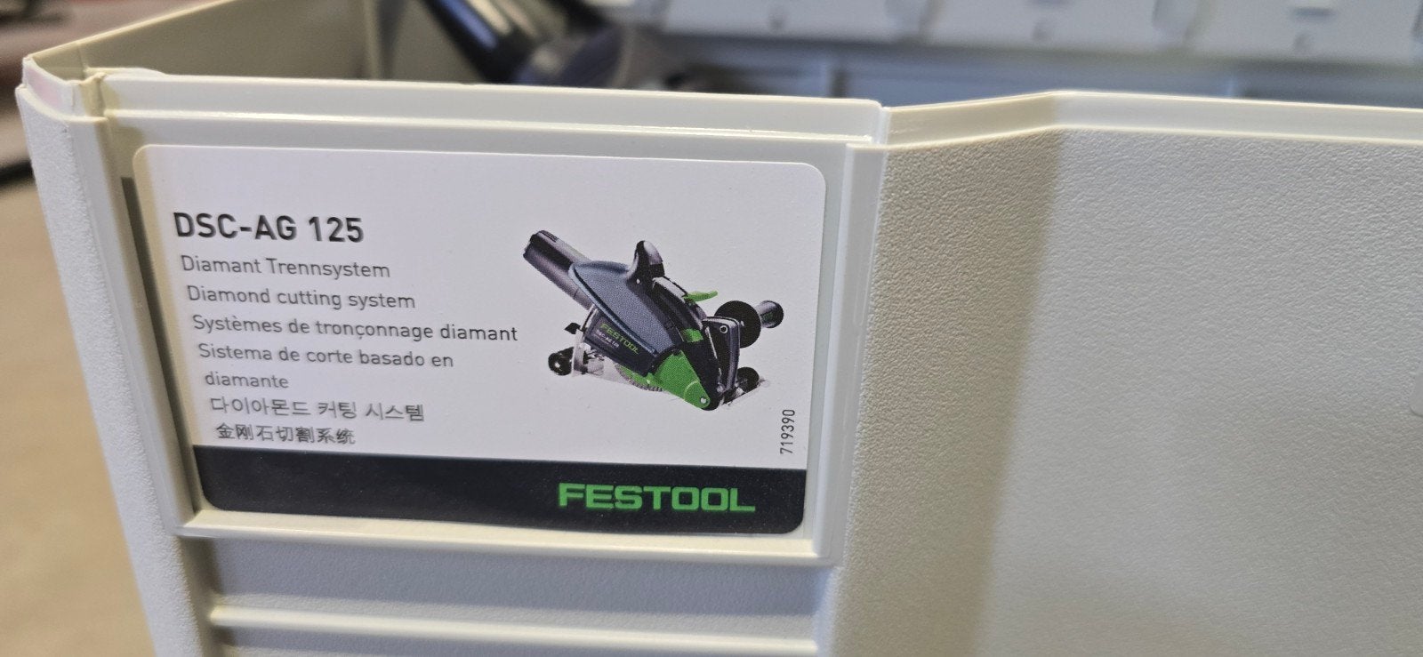 Festool DSC-AG 125 Diamant Trennsystem nieuw in sustainer, Ophalen