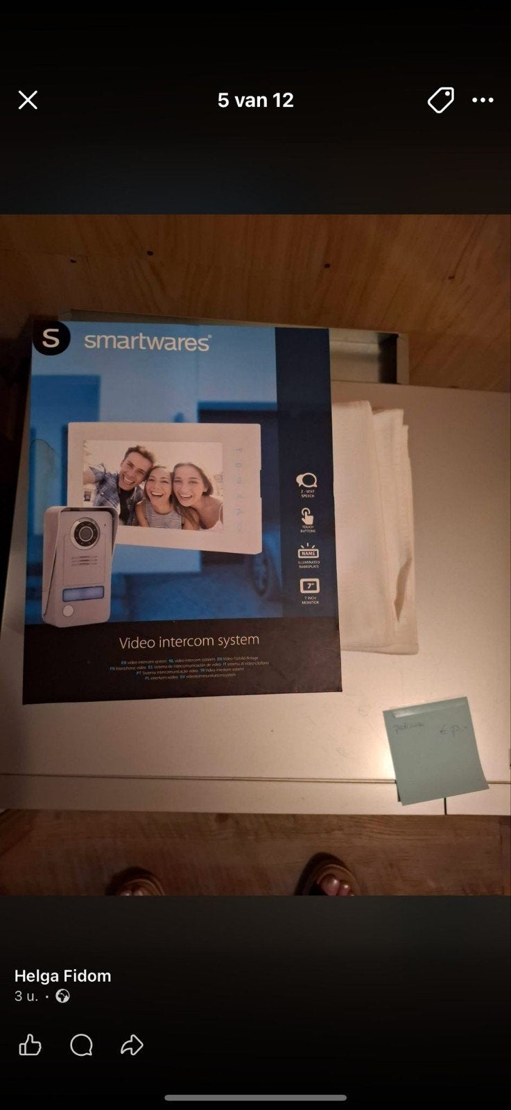 Smartwares Video Intercom Systeem - Deurbel met Camera, Ophalen