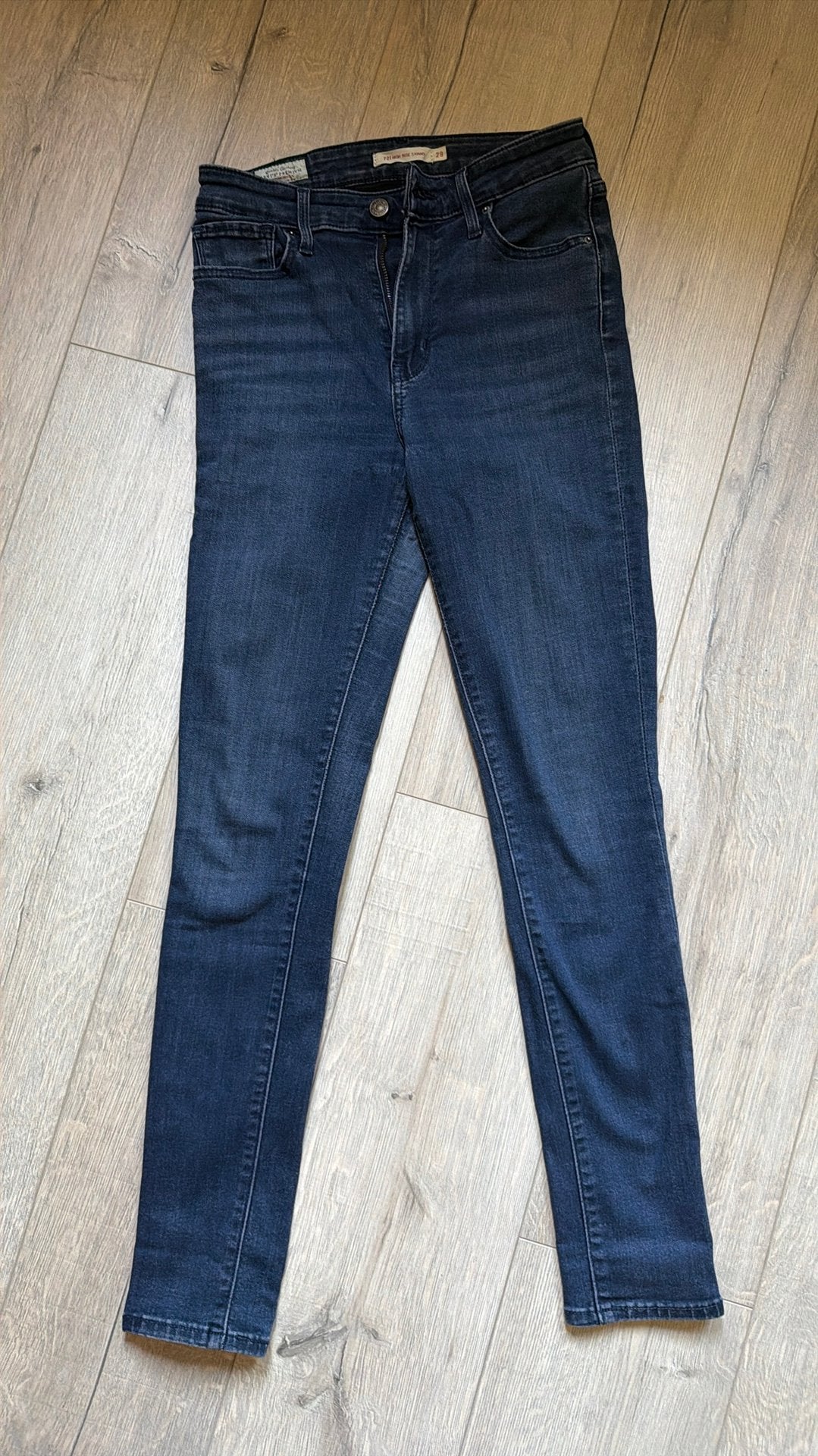 Levi’s 721 High Rise Skinny, 29, Ophalen of Verzenden, Zo goed als nieuw, Blauw, W28 - W29 (confectie 36)