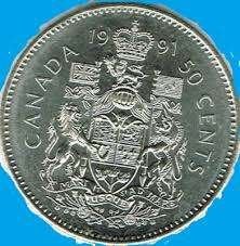 Canada - 50 cent 1991 - Circulated, Postzegels en Munten, Munten | Amerika, Ophalen of Verzenden, Noord-Amerika, Losse munt
