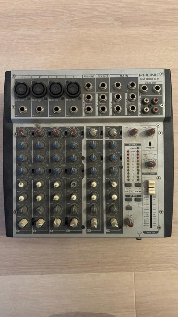 Phonic MM 1202 XP Mengpaneel, Ophalen, Gebruikt, 5 tot 10 kanalen, Microfooningang