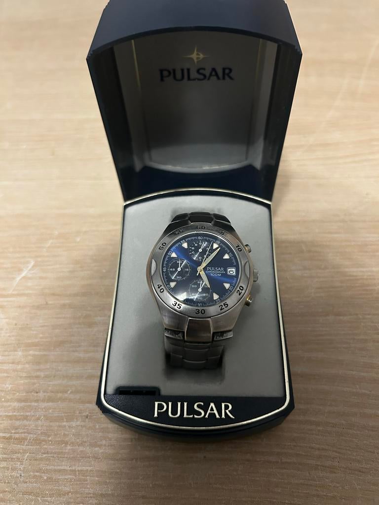 Pulsar Chronograaf 100M V657-X033 Herenhorloge, Sieraden, Tassen en Uiterlijk, Horloges | Heren, Overige merken, Staal, Polshorloge