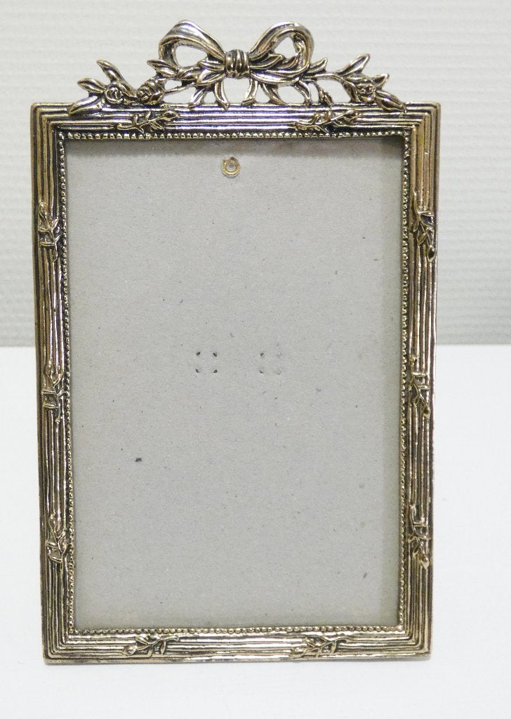 Messing foto lijst met strikje [1742], Ophalen of Verzenden