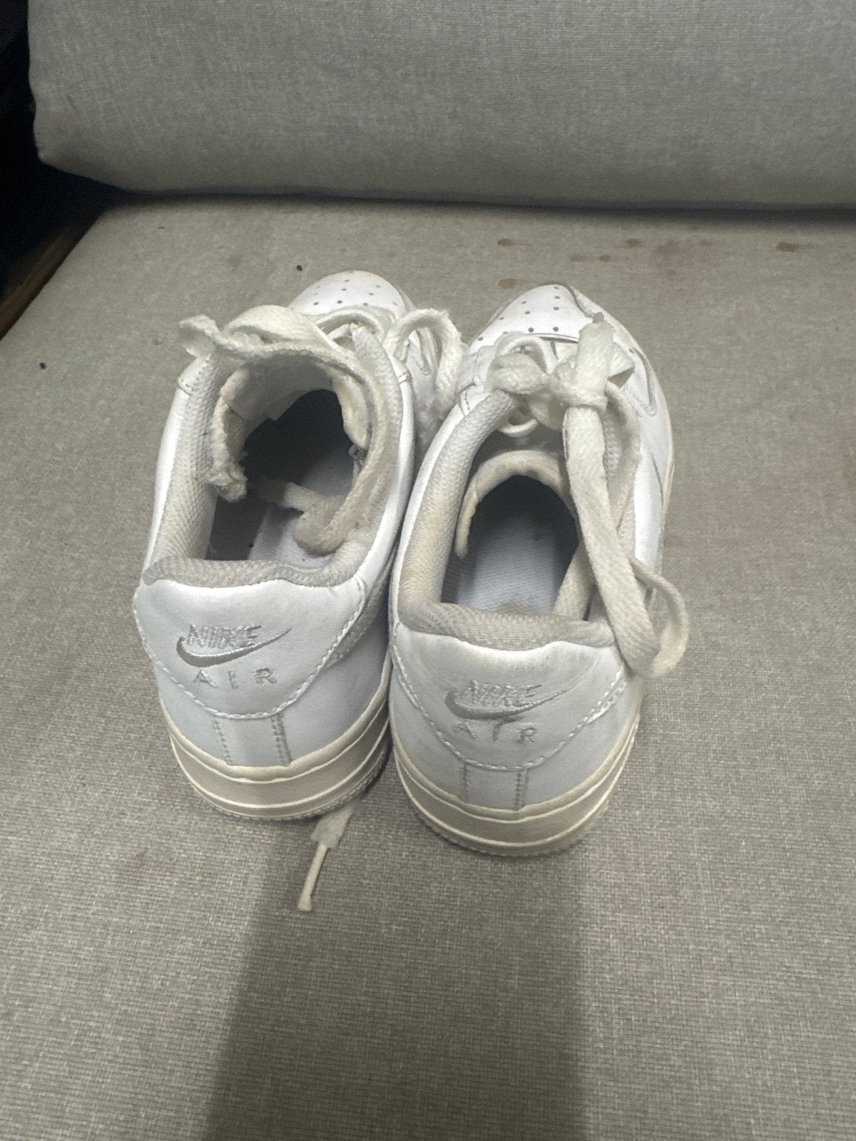 Nike Air Force 1 Low Witte Sneakers - Maat 38, Ophalen of Verzenden, Gedragen, Wit, Sneakers of Gympen