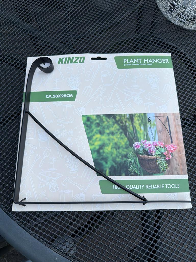 2 stuks  Kinzo Plantenhanger Zwart Metaal - 28x28cm, Tuin en Terras, Bloembakken en Plantenbakken, Ophalen, Minder dan 60 cm, Nieuw