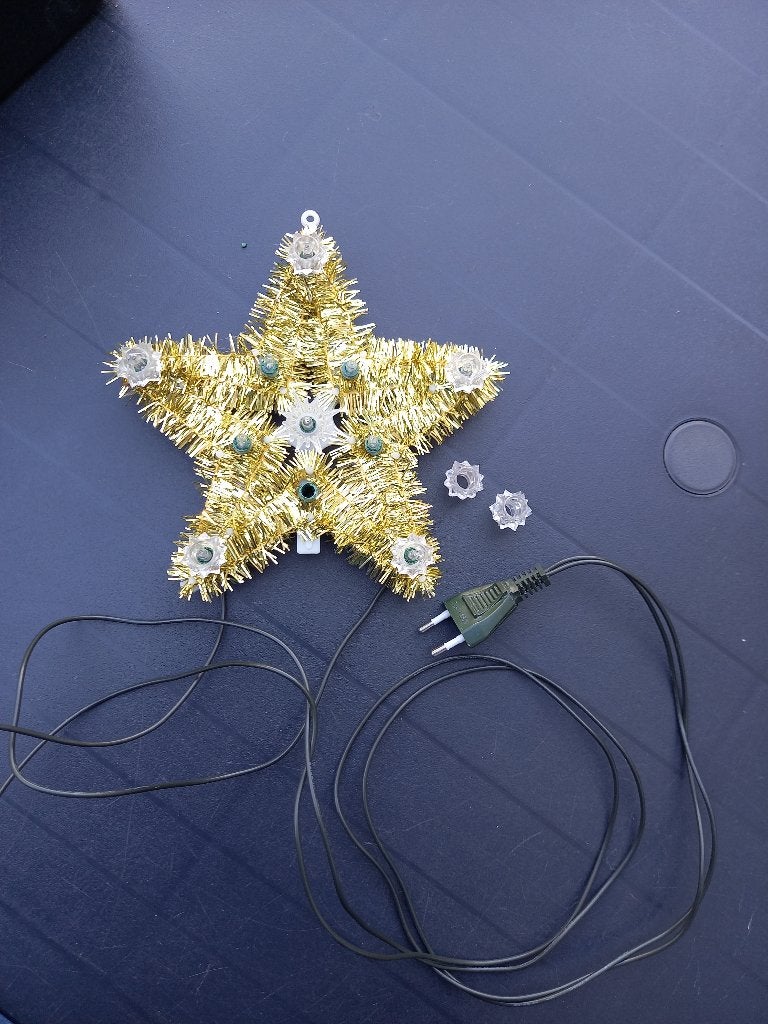 Vintage Tinsel Ster Kerstverlichting *kerst*, Diversen, Gebruikt, -, Verzenden, -