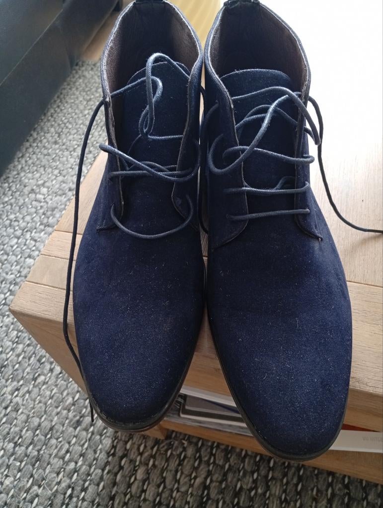 Herenschoenen nieuw blauw suede met 47Pier One, Kleding | Heren, Schoenen, Ophalen of Verzenden, Nieuw, Blauw