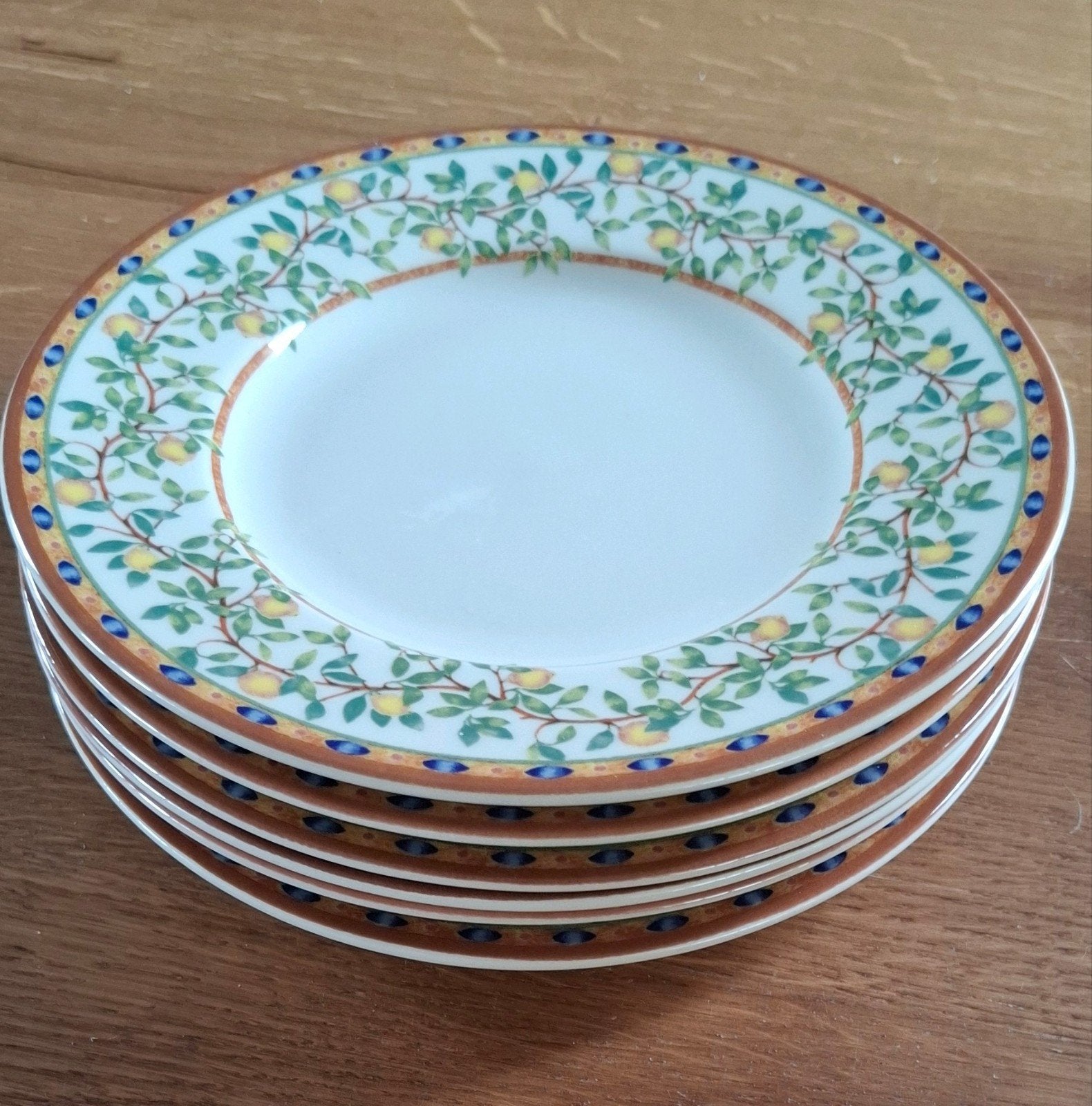 8 platte borden Johnson Brothers Lemon Tree servies, Ophalen