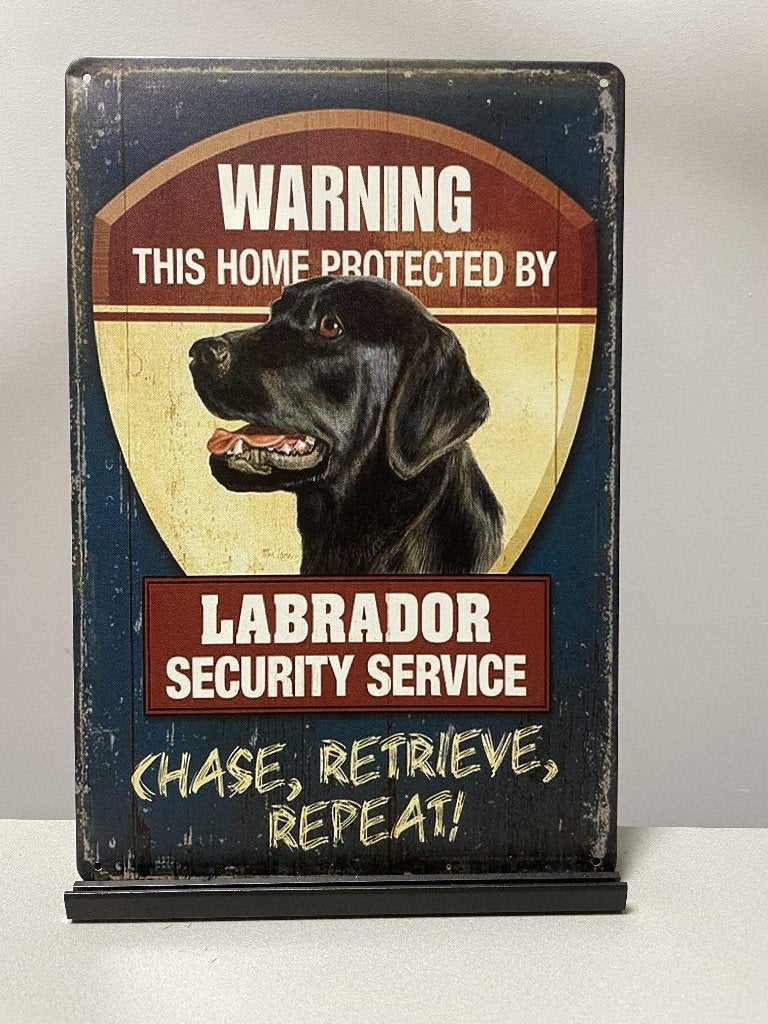 Warning Labrador, metalen tekstbord (Old Look), Www.pand50.nl, Nieuw, Ophalen of Verzenden, Printer 29B Coevorden