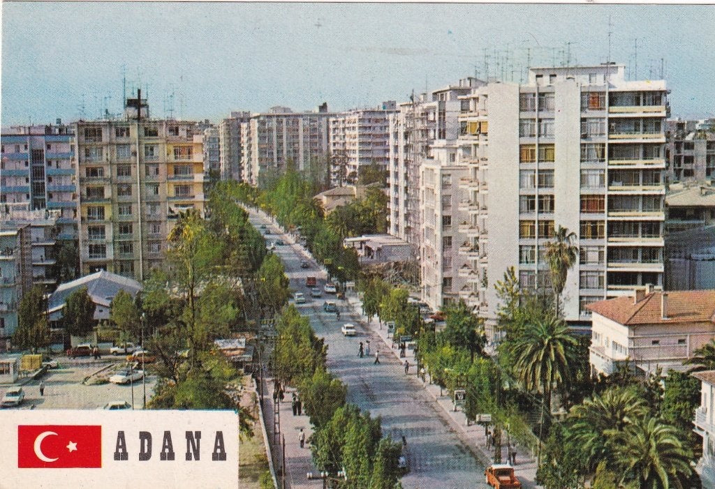 Turkije adana, istasyon caddesindengörünüs, Verzenden, 1960 tot 1980, Ongelopen, Buiten Europa