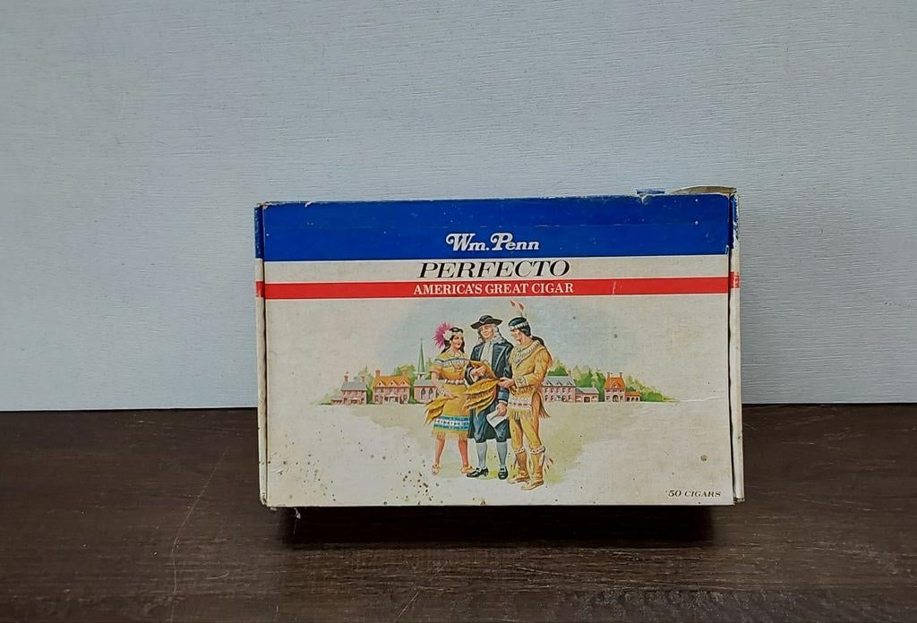 Vintage Sigarendoos William Penn, Ophalen of Verzenden, William Penn Perfecto, ., .