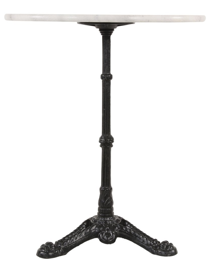 Marmeren tafel met gietijzeren onderstel Ø 60 x 72 cm, Ophalen of Verzenden, Nieuw