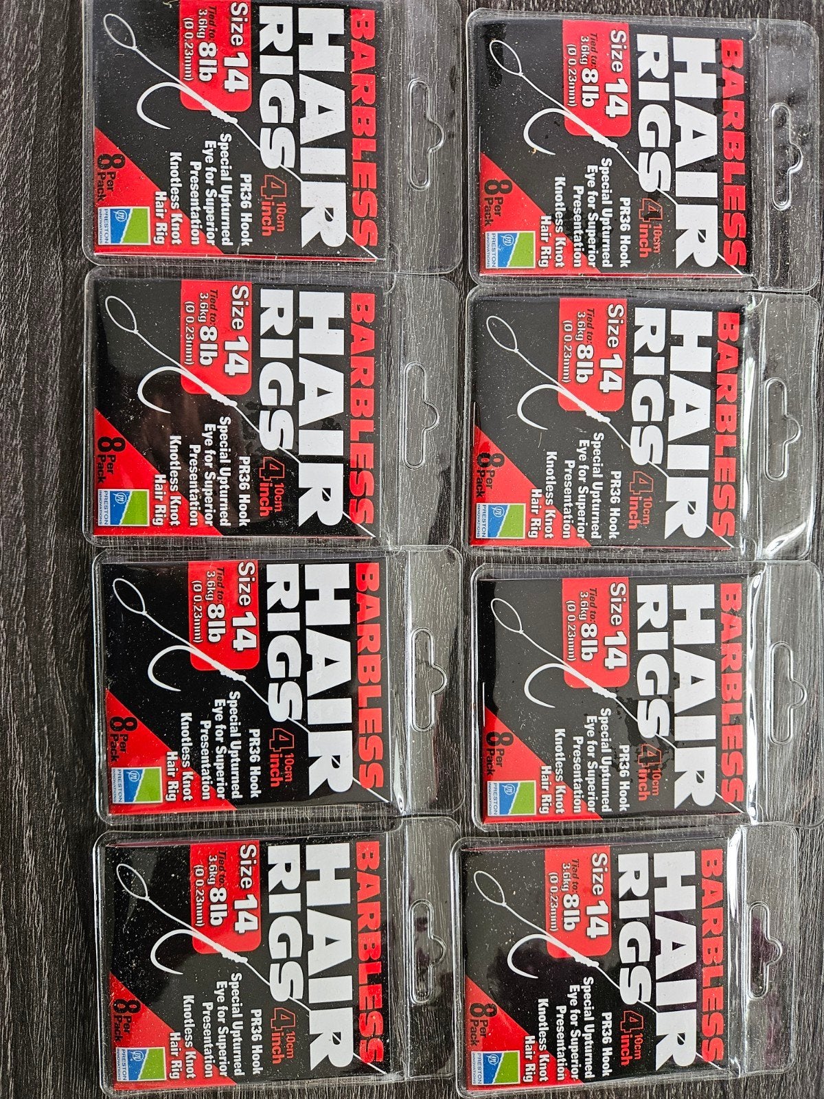 Barbless Hair Rigs Maat 14 - 8 stuks per verpakking, Ophalen of Verzenden