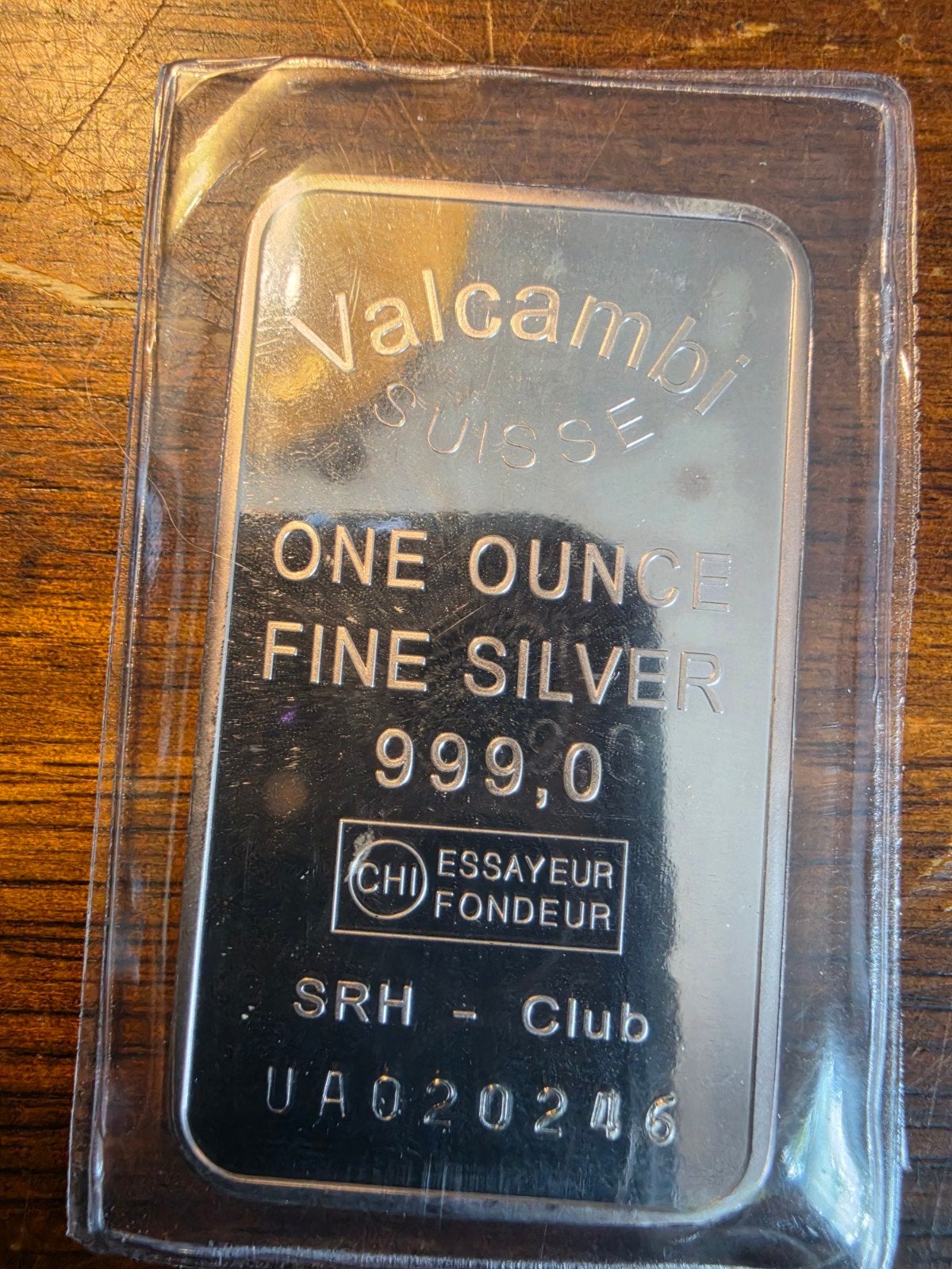 1 oz valcambi zilver 999, Postzegels en Munten, Ophalen, Zilver