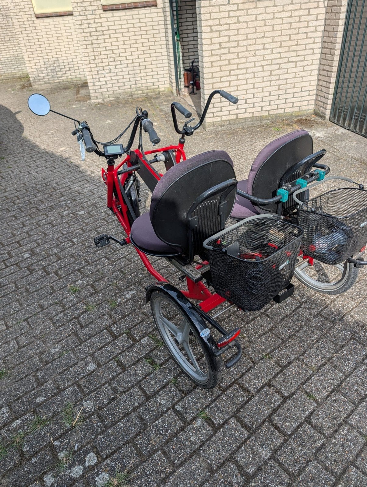 electrische duofiets pF Mobility Side by side, Ophalen, Zo goed als nieuw, Een rode PF Mobility