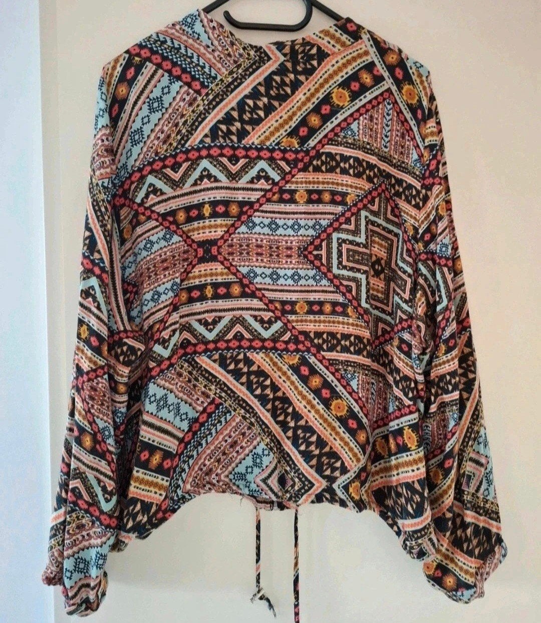 Vrolijke Aztec print blouse maat 48, Ophalen of Verzenden, Zo goed als nieuw, Maat 46/48 (XL) of groter, Meerkleurig