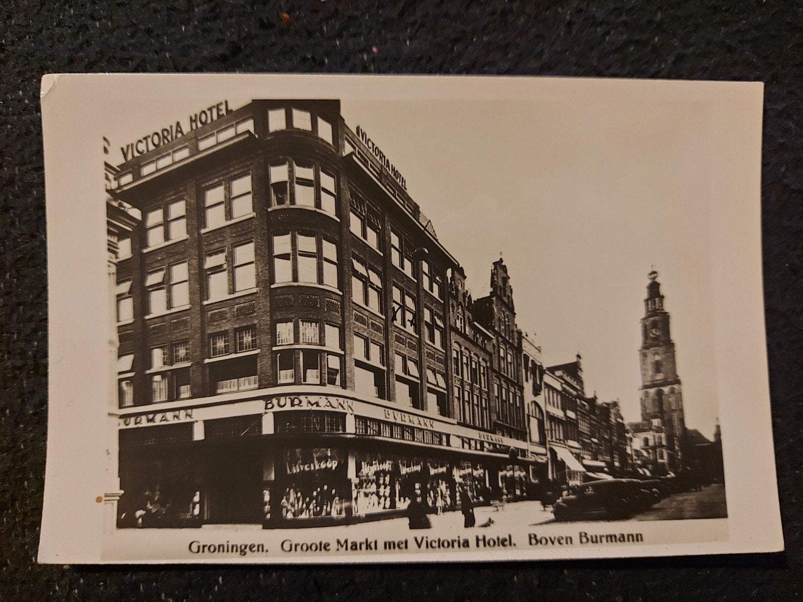 Oude Ansichtkaart Groningen Grote Markt, Ophalen of Verzenden, 1920 tot 1940, Ongelopen, Groningen