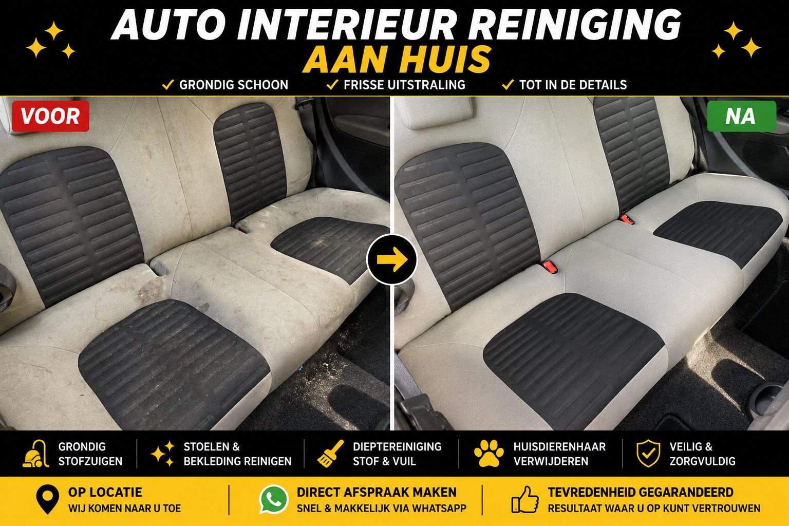 Auto Reiniging aan Huis | Interieur & Exterieur