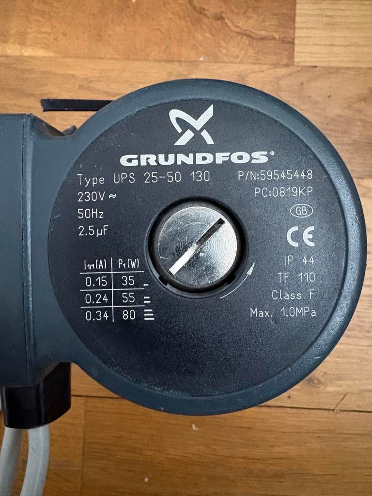 Grundfos UPS 25-50 130 waterpomp, Ophalen of Verzenden, Gebruikt, Overige typen