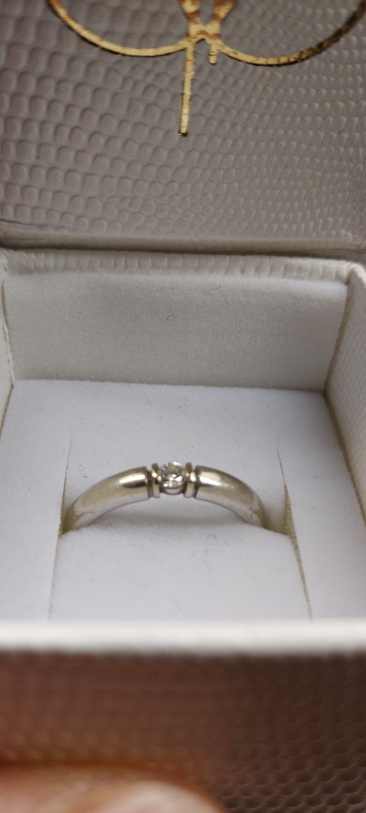 Witgouden alliancering met briljant 0.08ct, Sieraden, Tassen en Uiterlijk, Ringen, Ophalen of Verzenden, Zo goed als nieuw, 17 tot 18