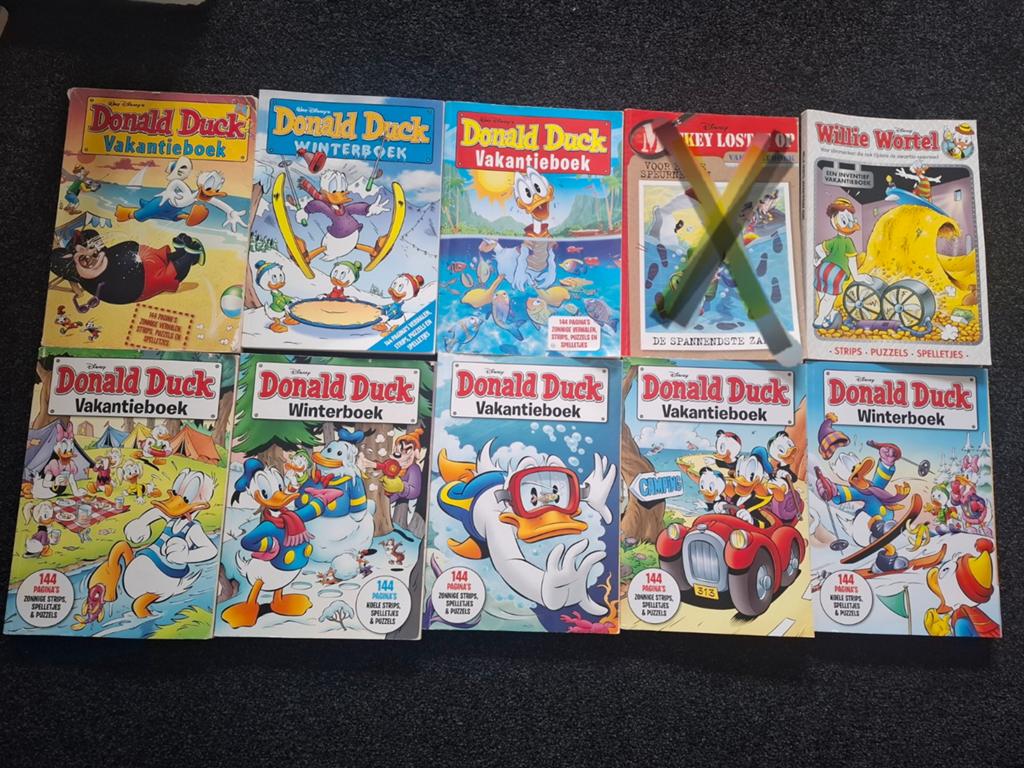 9 vakantieboeken Donald Duck, Boeken, Ophalen of Verzenden, Zo goed als nieuw, Fictie algemeen