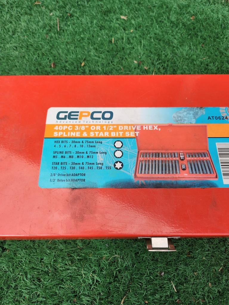 GEPCO 40-delige Hex, Spline & Star Bit Set, Ophalen of Verzenden, Gebruikt
