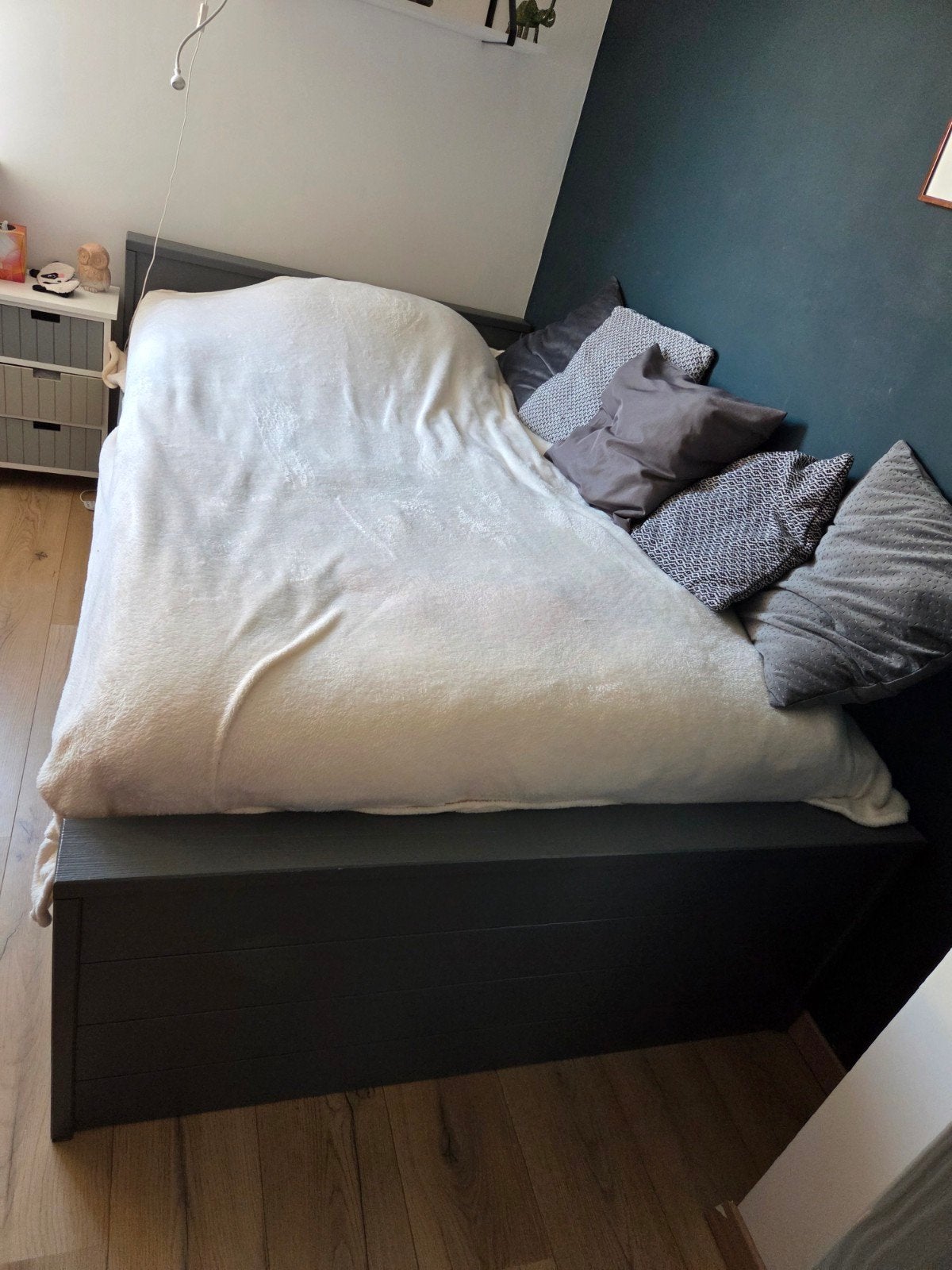 bed (twijfelaar, 120x200) incl. matras, Ophalen, Zo goed als nieuw, Twijfelaar, 120 cm