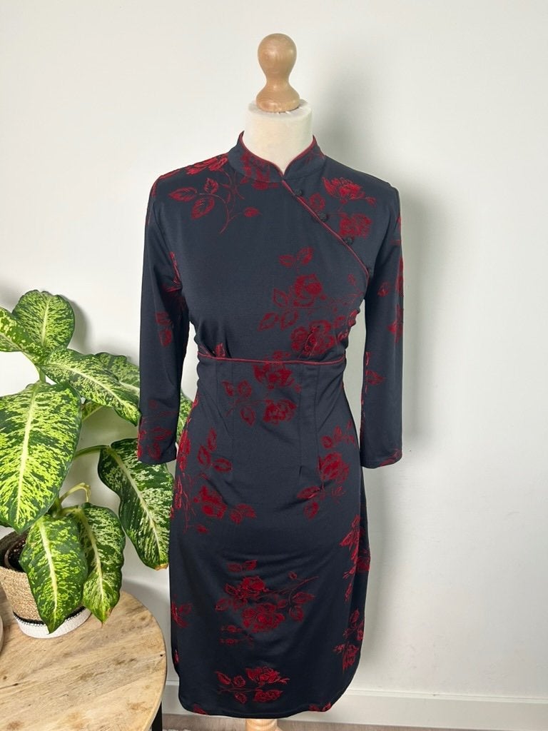 King Louie maat L Kimono Aziatische jurk 3449, Kleding | Dames, Zwart, Maat 42/44 (L), Ophalen of Verzenden, Zo goed als nieuw