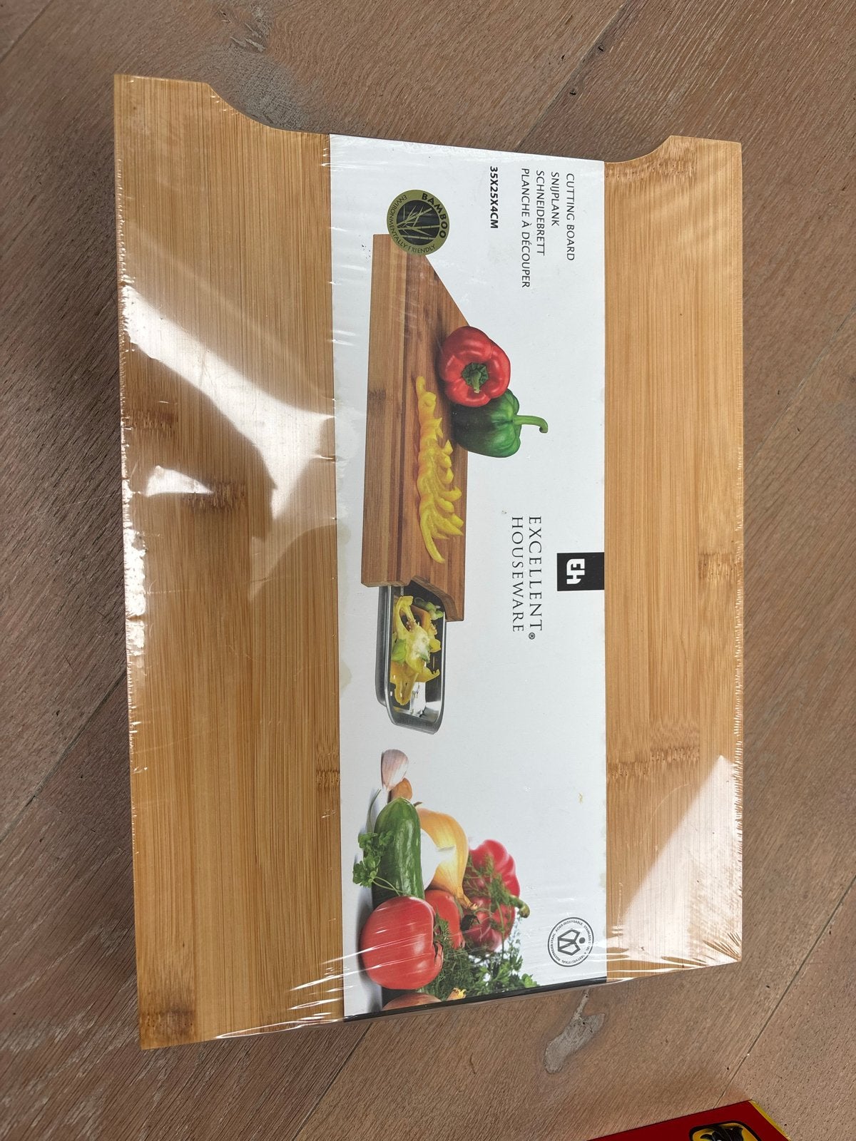Snijplank met opvangbak - Bamboe - Splinternieuw, Hout, Snij-/serveerplank, Nieuw, Ophalen of Verzenden