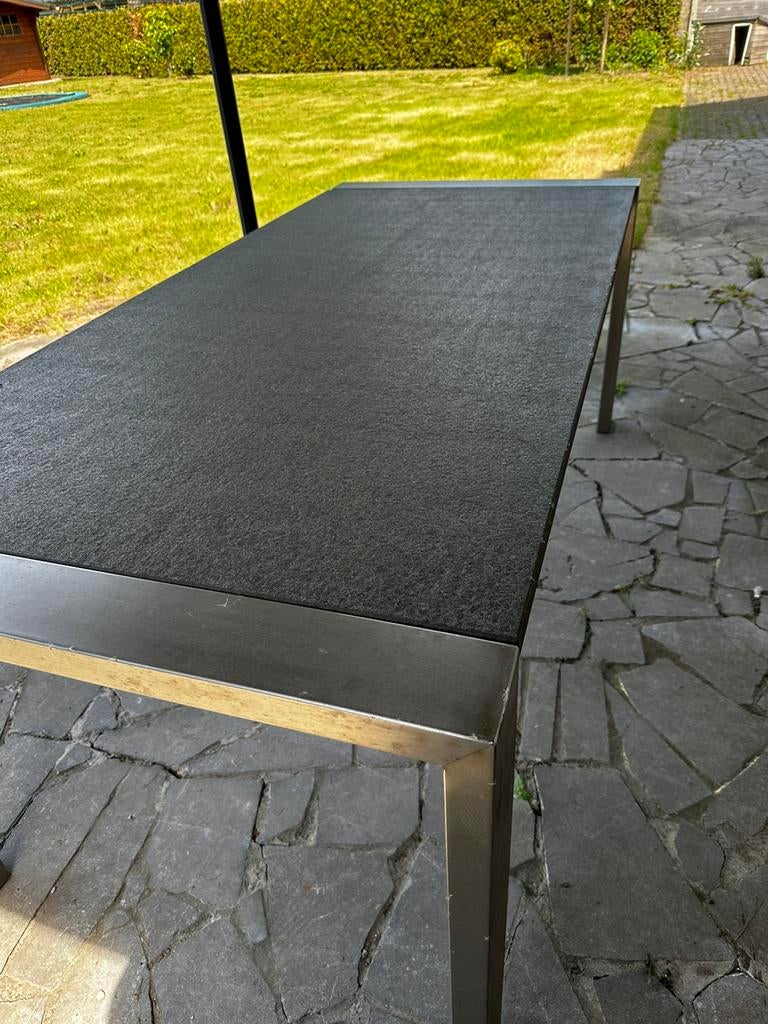 Tuintafel graniet, Ophalen, Zo goed als nieuw, Rechthoekig, Overige materialen