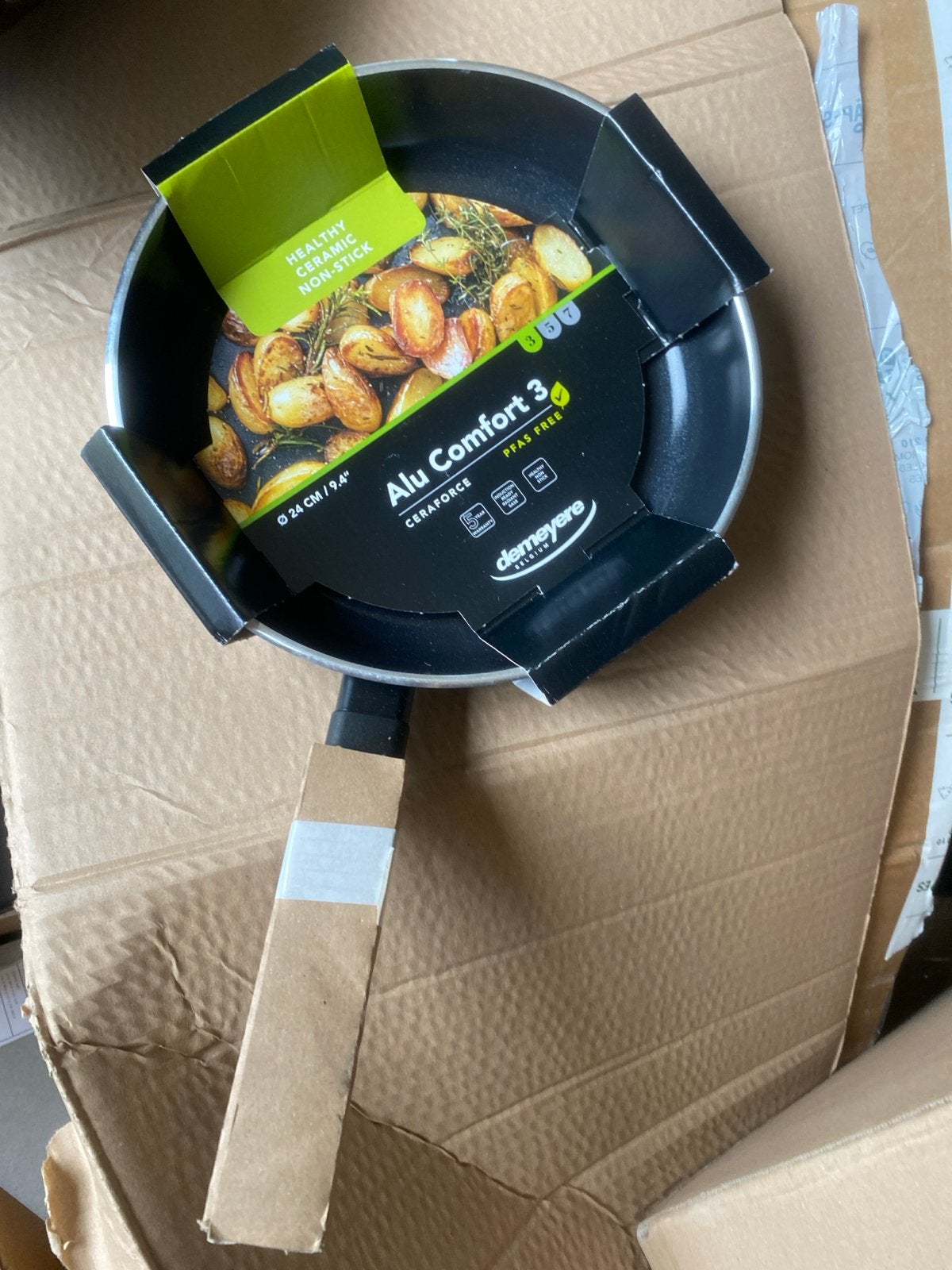 Demeyere Alu Comfort 3 Koekenpan Ø 24 cm - Nieuw, Onbekend, Ophalen of Verzenden, Onbekend, Onbekend