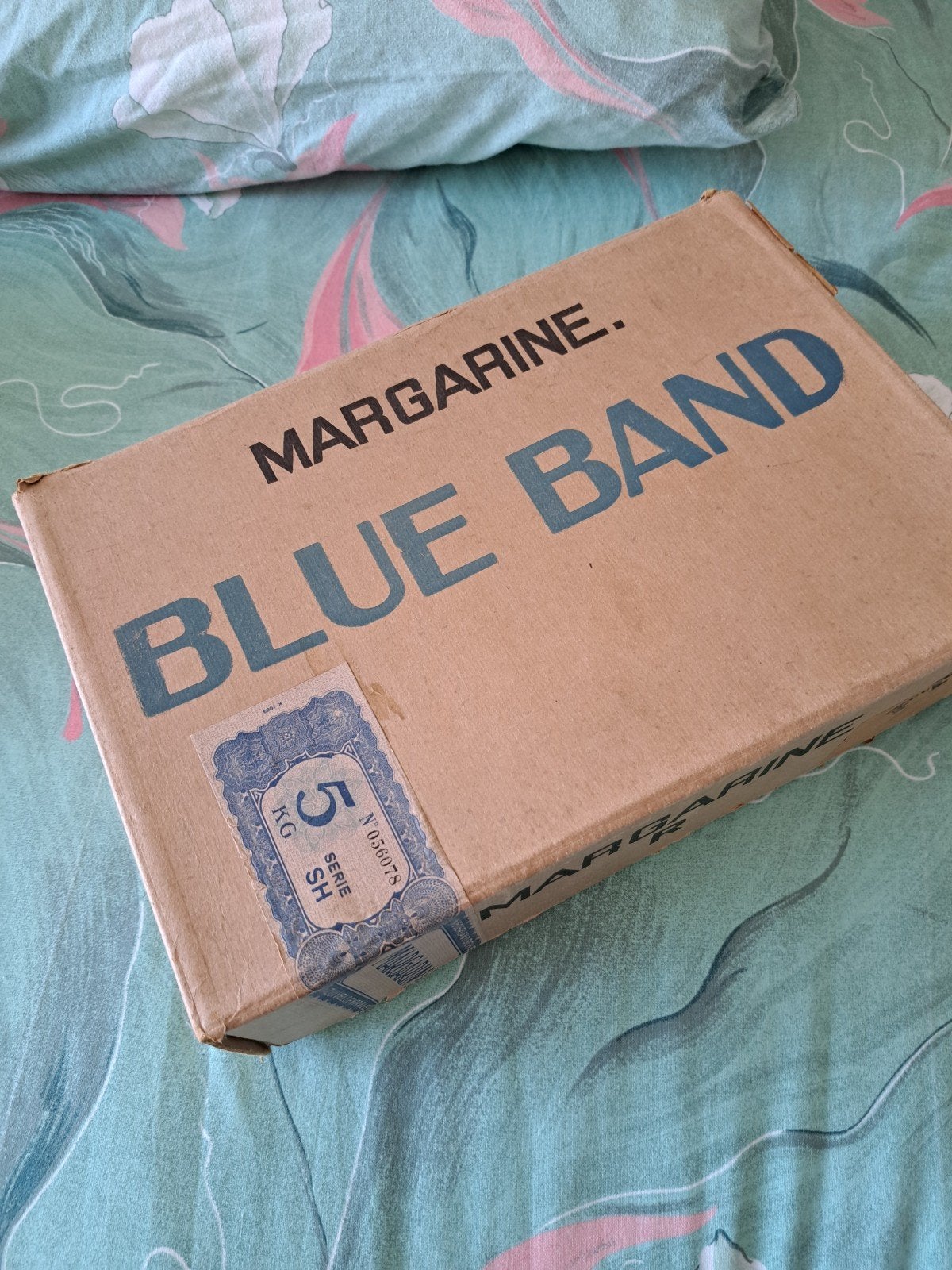 Vintage Margarine Blue Band doos - 5 kg, Ophalen of Verzenden