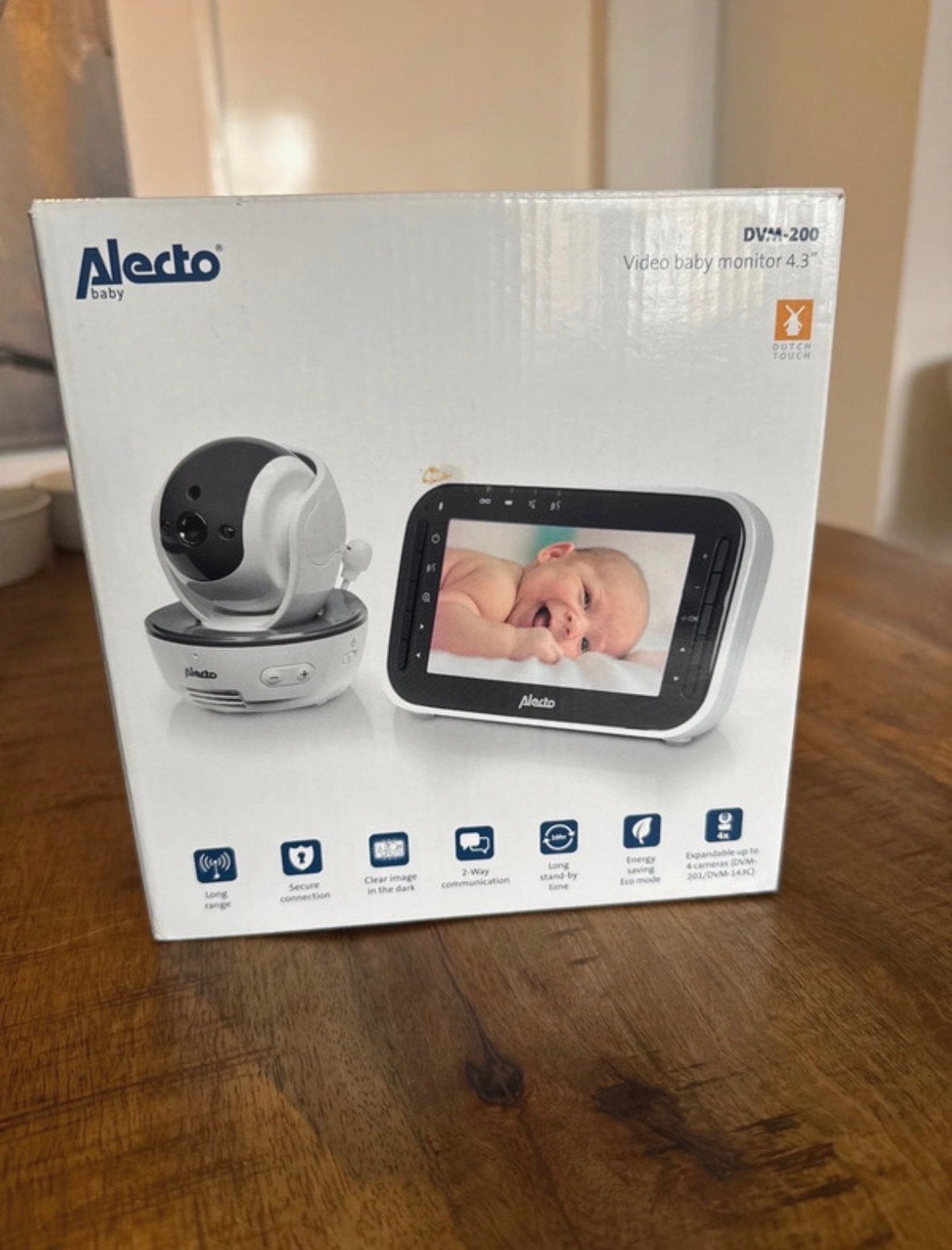 Alecto Baby DVM-200 Video Babyfoon 4.3 inch, Ophalen of Verzenden, Zo goed als nieuw, 250 meter of meer, Camera