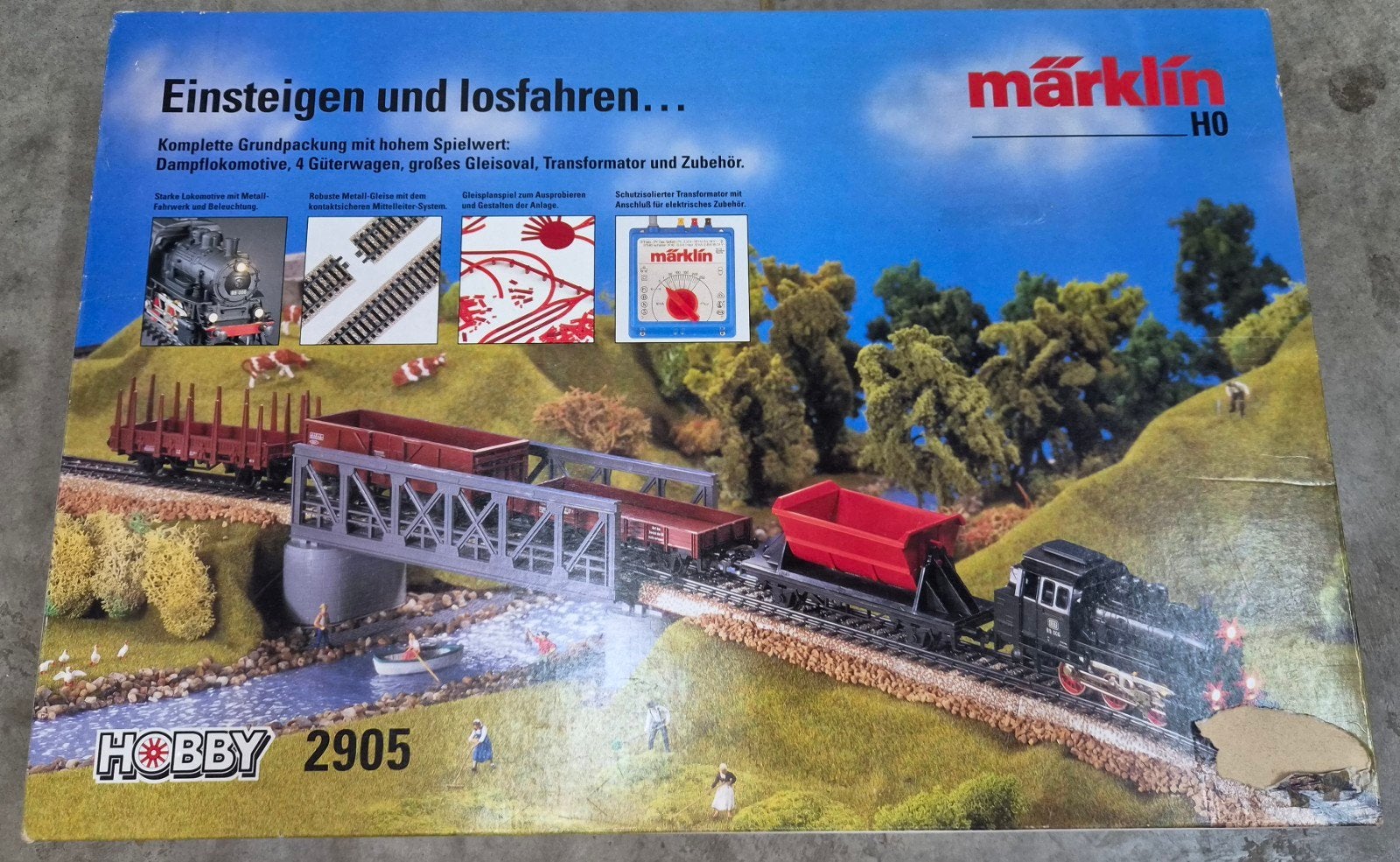 Zeer Complete Märklin modeltreinset met rails en huizen ed., Ophalen, Gebruikt, Wisselstroom, Märklin