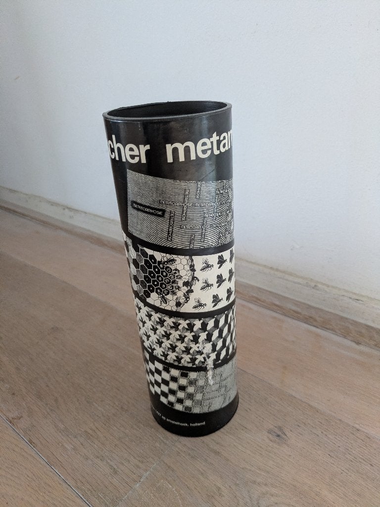 Poster van Escher: metamorfose. In originele verpakking., Ophalen, 1980 tot heden, Gelopen, Noord-Brabant