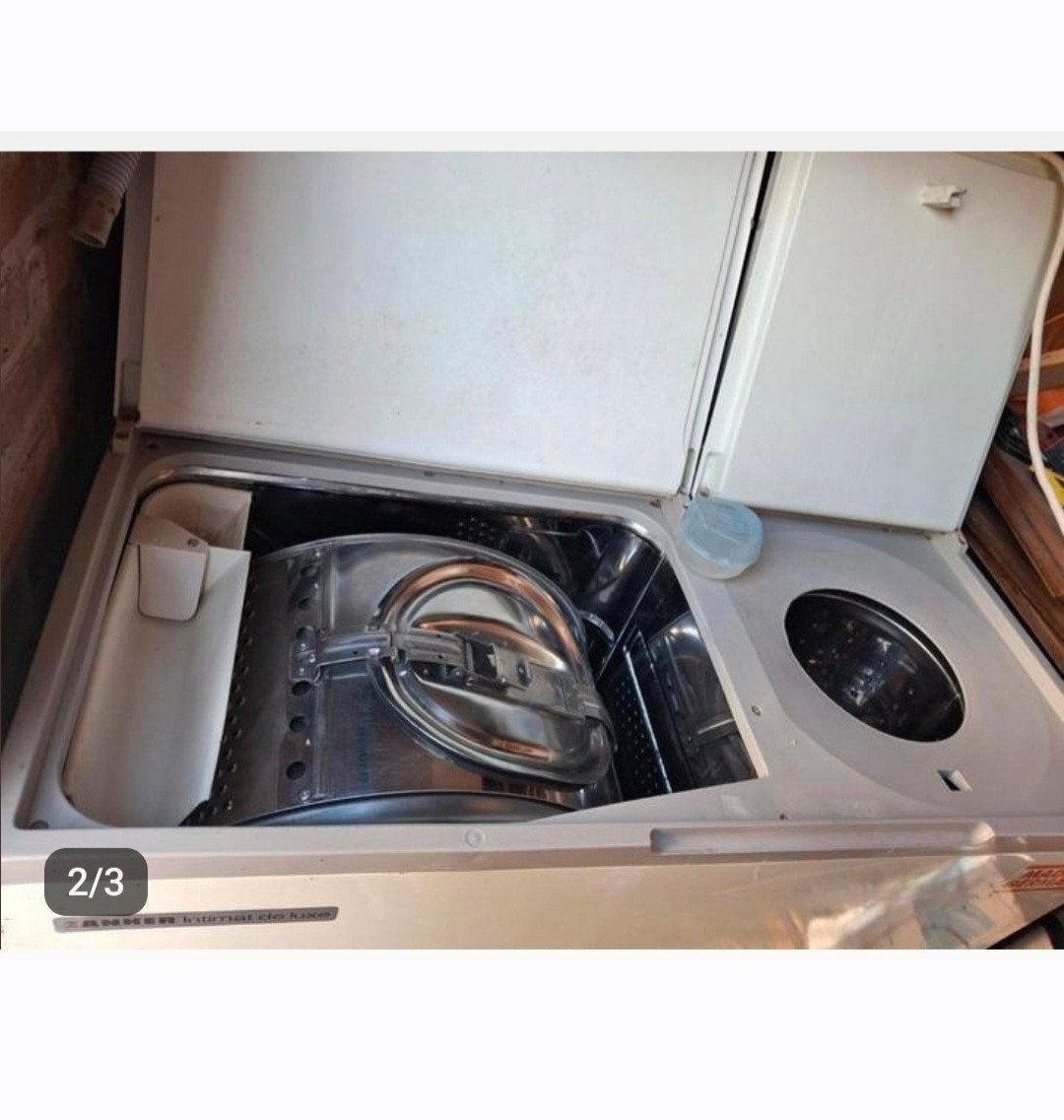Vintage Zanker wasmachine, Ophalen