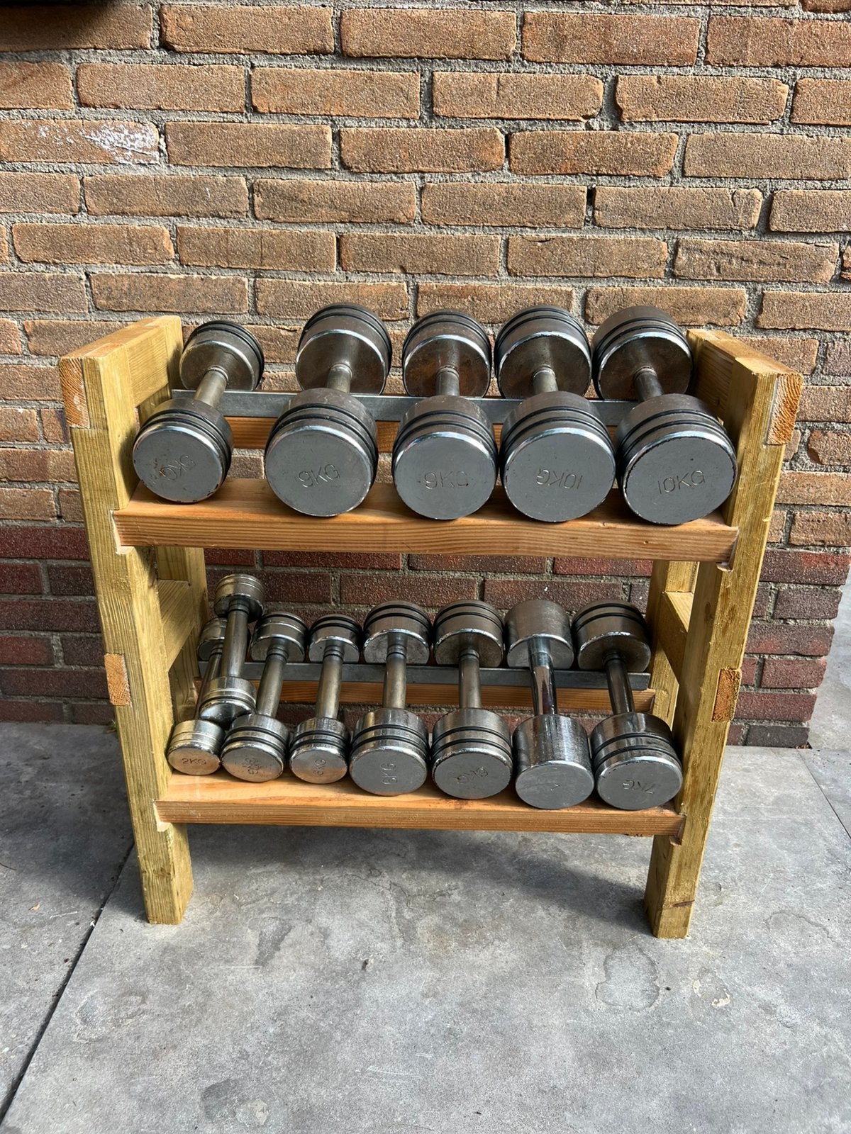 Dumbell set met standaard, Ophalen, Gebruikt, Dumbbell