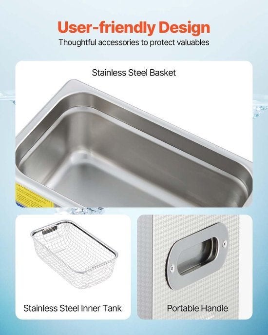 Ultrasone Reiniger – Ultrasone Schoonmaker, Corvance B.V., Verzenden, Nieuw, Corvancebol@gmail.com