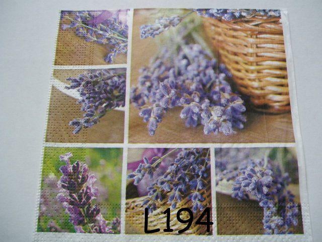 OPRUIMING servetten decoupage * lavendel L194 – 5x, Verzenden, Nieuw